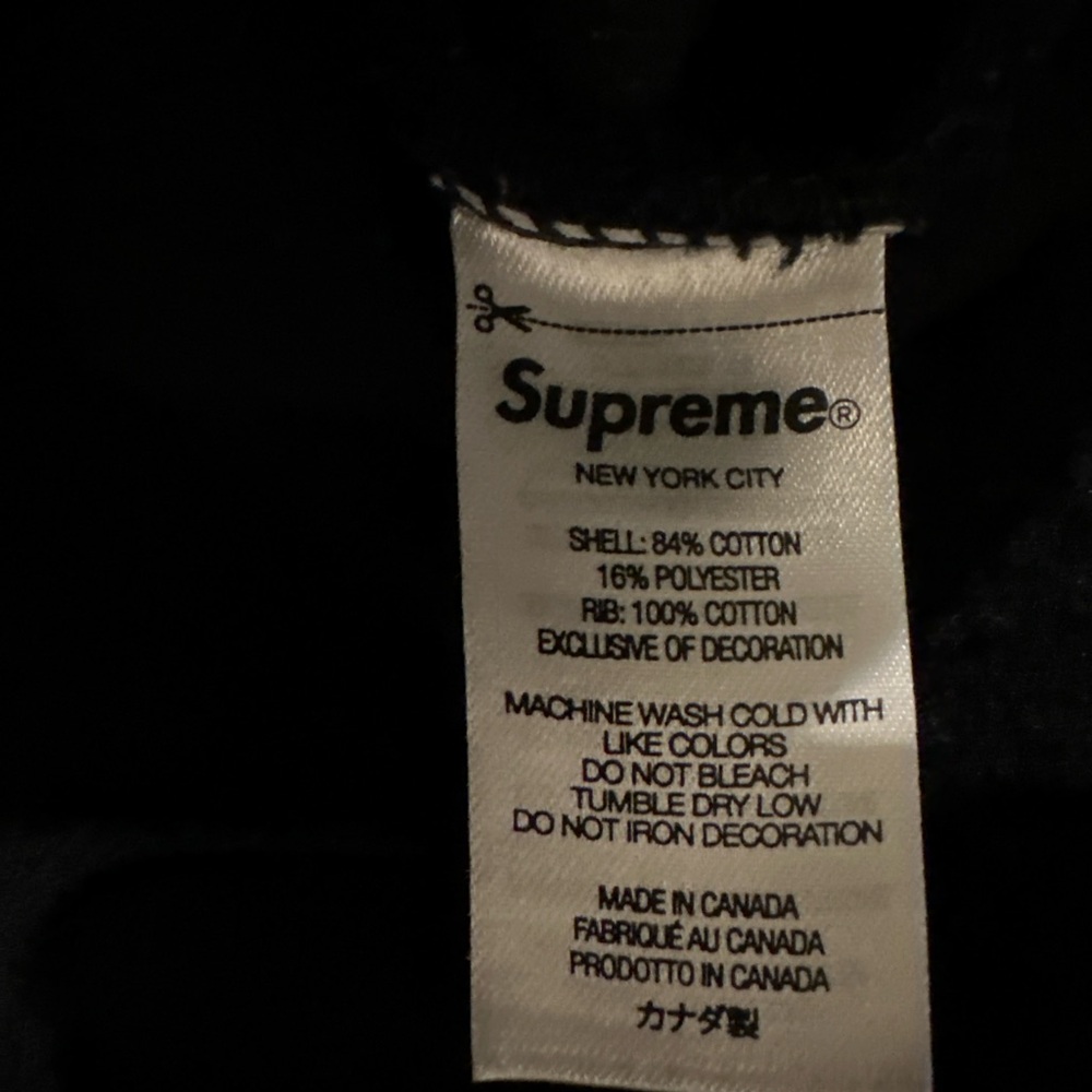Supreme Black Sweatshirt with Red Logo - Picture 6 of 6